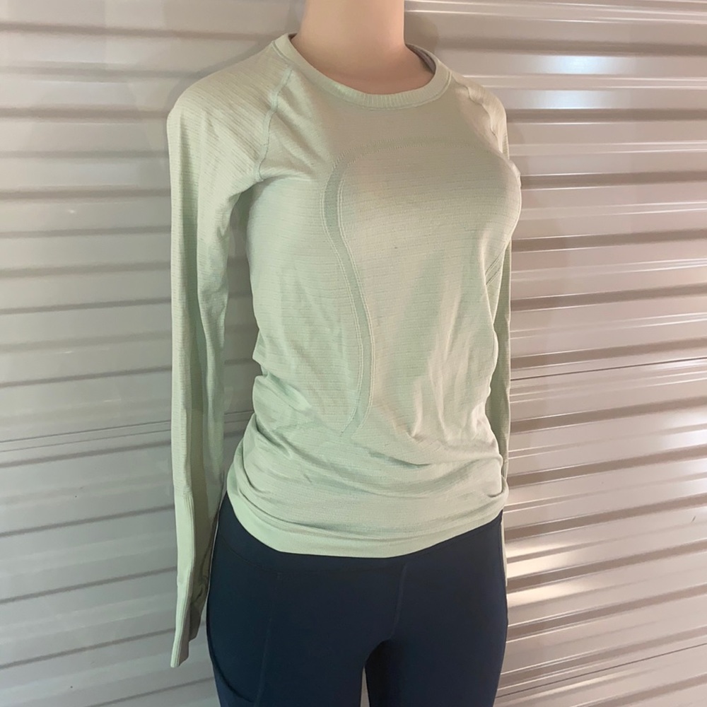 lululemon athletica Light Green Long Sleeve Top